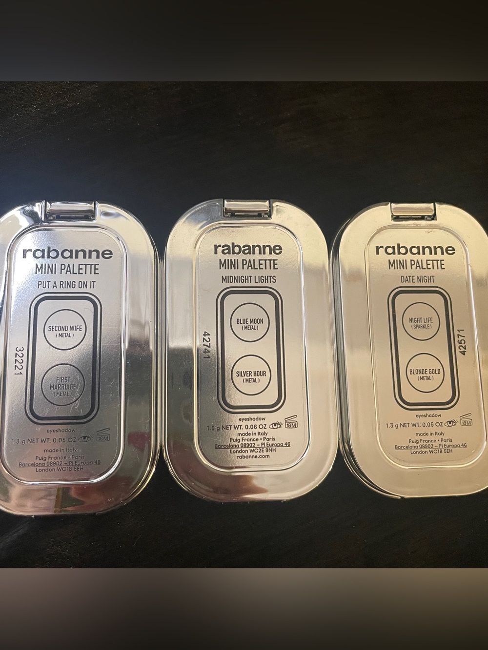 Rabanne Mini Eyeshadow Palette Duos, Set of 3 (LIKE NEW) - Picture 4 of 11